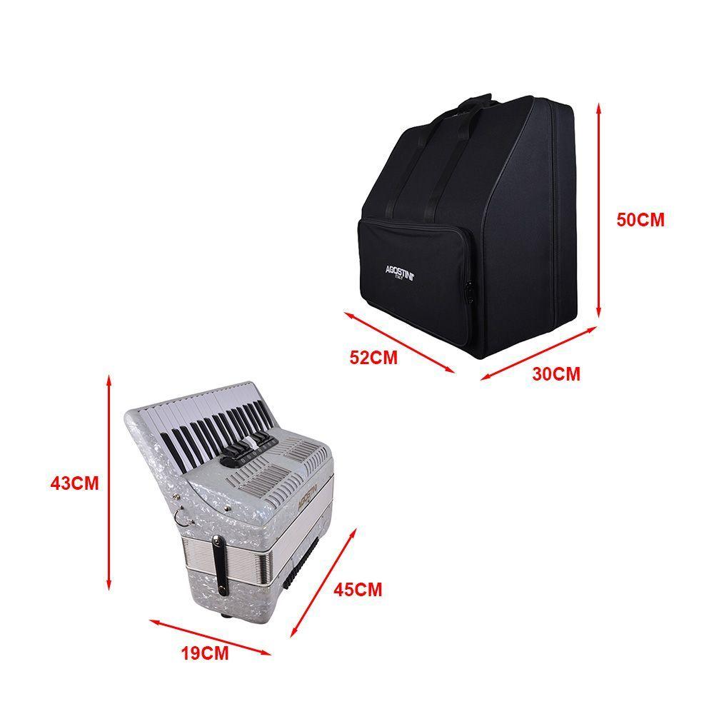 ACORDEON 80 BAJOS 7 2 REGISTROS BLANCO AGT 807 WH AGOSTINI-6