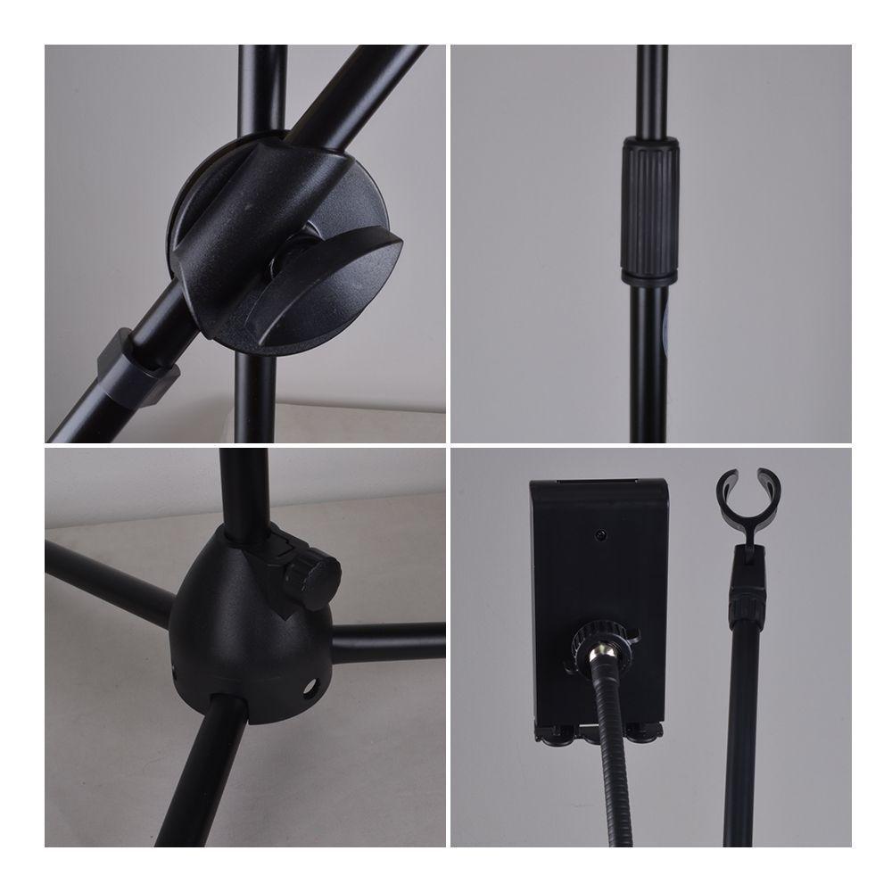 PEDESTAL DE MICROFONO CON SOPORTE PARA TABLET TELEFONO RMX MT 37-3