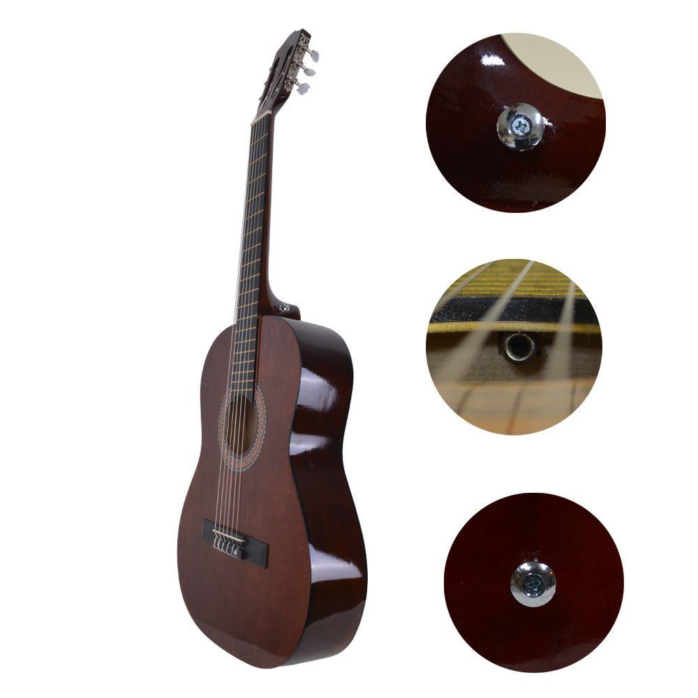 GUITARRA CLASICA 39 CUERDAS DE NYLON ROBLE SCG-030 SCORPION-4