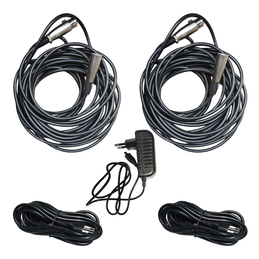 KIT DE AMPLIFICACION MIXER 8 CANALES + 2 CAJAS ACTIVAS GEMINI GE-158-6