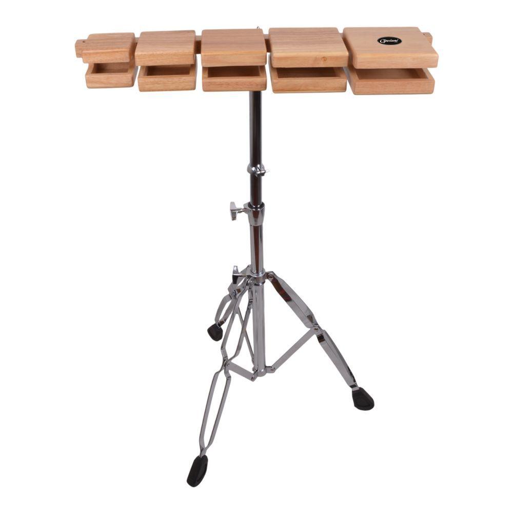SET DE BLOCKS DE MADERA PENTATONIC CON ATRIL CIPRIANI WB-500W-1