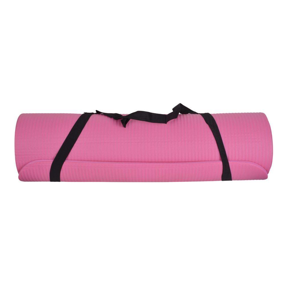 MAT YOGA 10MM CON CORREA 183CM X61CM FUCSIA BEST HEALTH-2