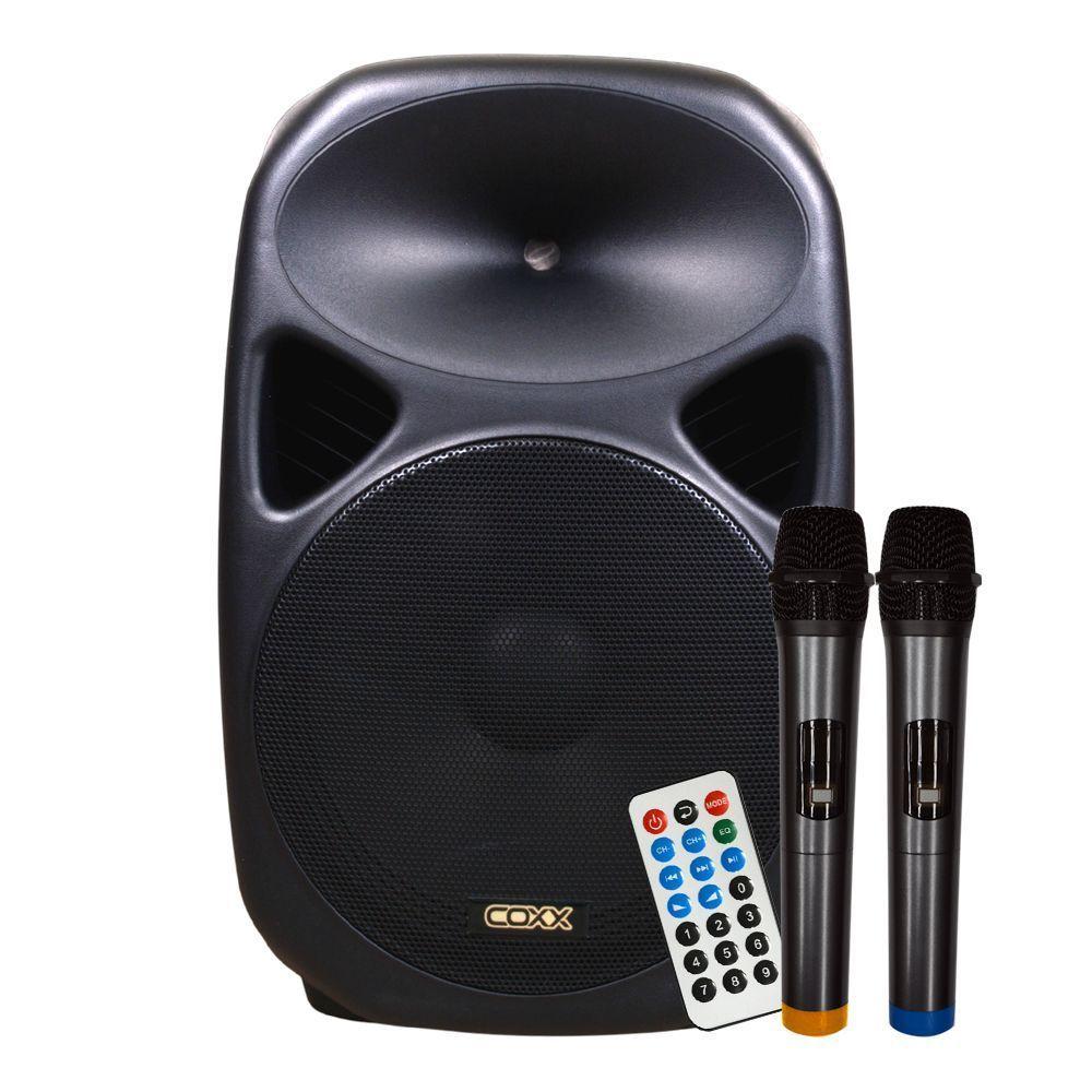 CAJA ACUSTICA PARLANTE PORTATIL 15 CON 2MIC MODELO Q15UFRW COXX-0
