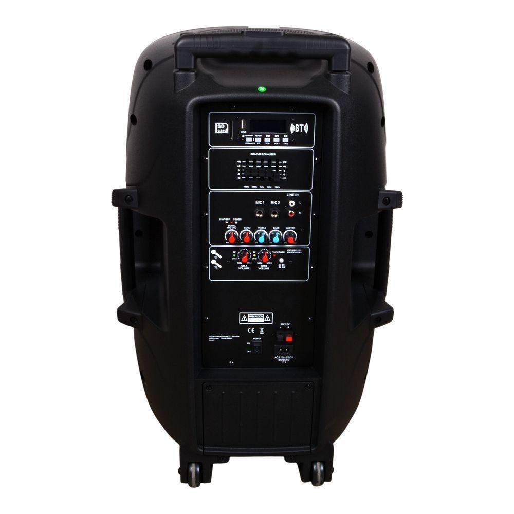 CAJA ACUSTICA PARLANTE PORTATIL 15 CON 2MIC MODELO Q15UFRW COXX-2