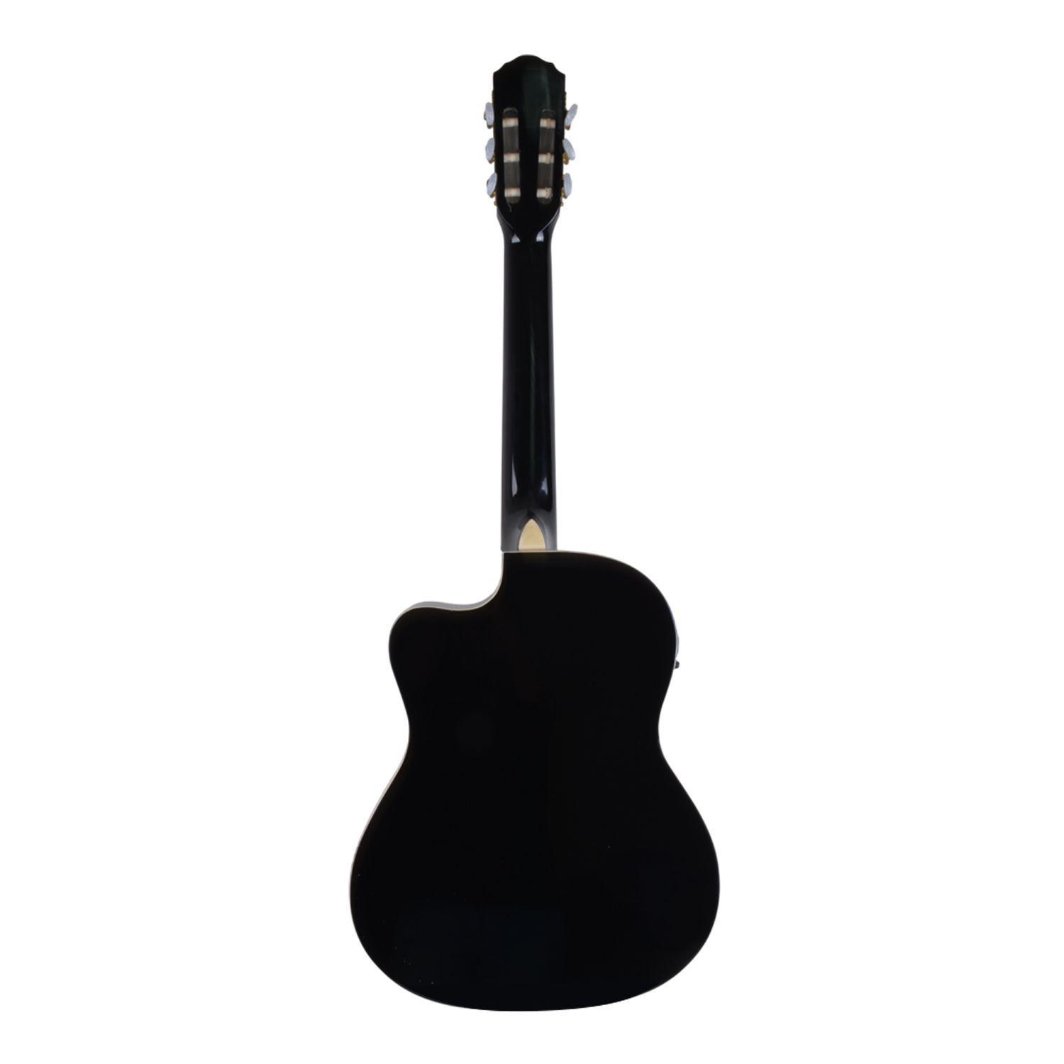 GUITARRA ELECTROACUSTICA NEGRO CUERDAS DE NYLON ZA 551BCEQ BK ZARAGOZA-2
