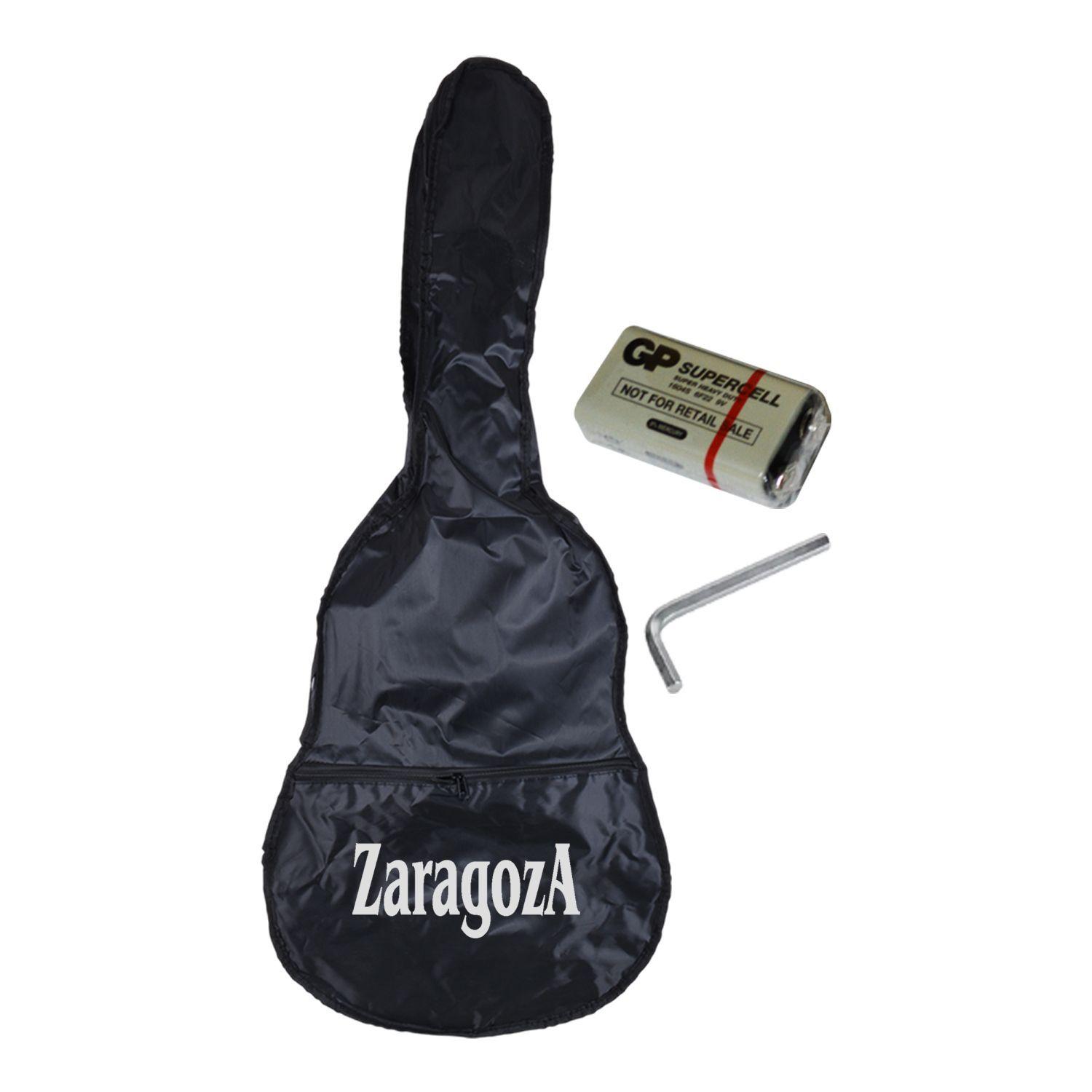 GUITARRA ELECTROACUSTICA NEGRO CUERDAS DE NYLON ZA 551BCEQ BK ZARAGOZA-3
