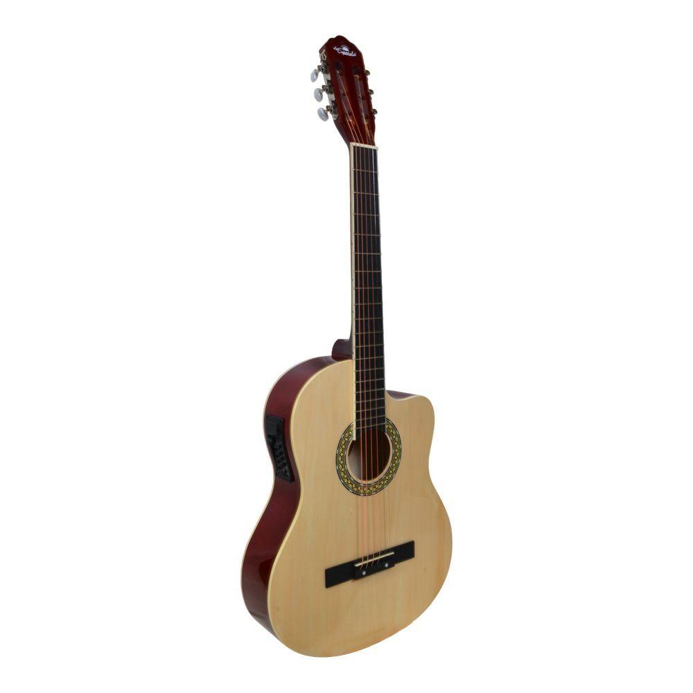 GUITARRA ELECTROACUSTICA 39 CDAS METALICAS CUTAWAY NATURAL LA ESPAÑOLA-1