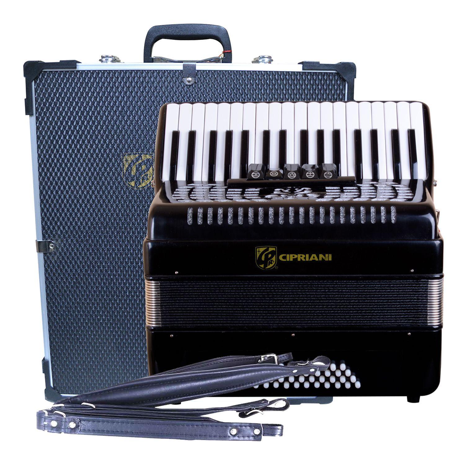 ACORDEON 48 BAJOS 5 REGISTROS NEGRA CPA-48-5NR CIPRIANI-0