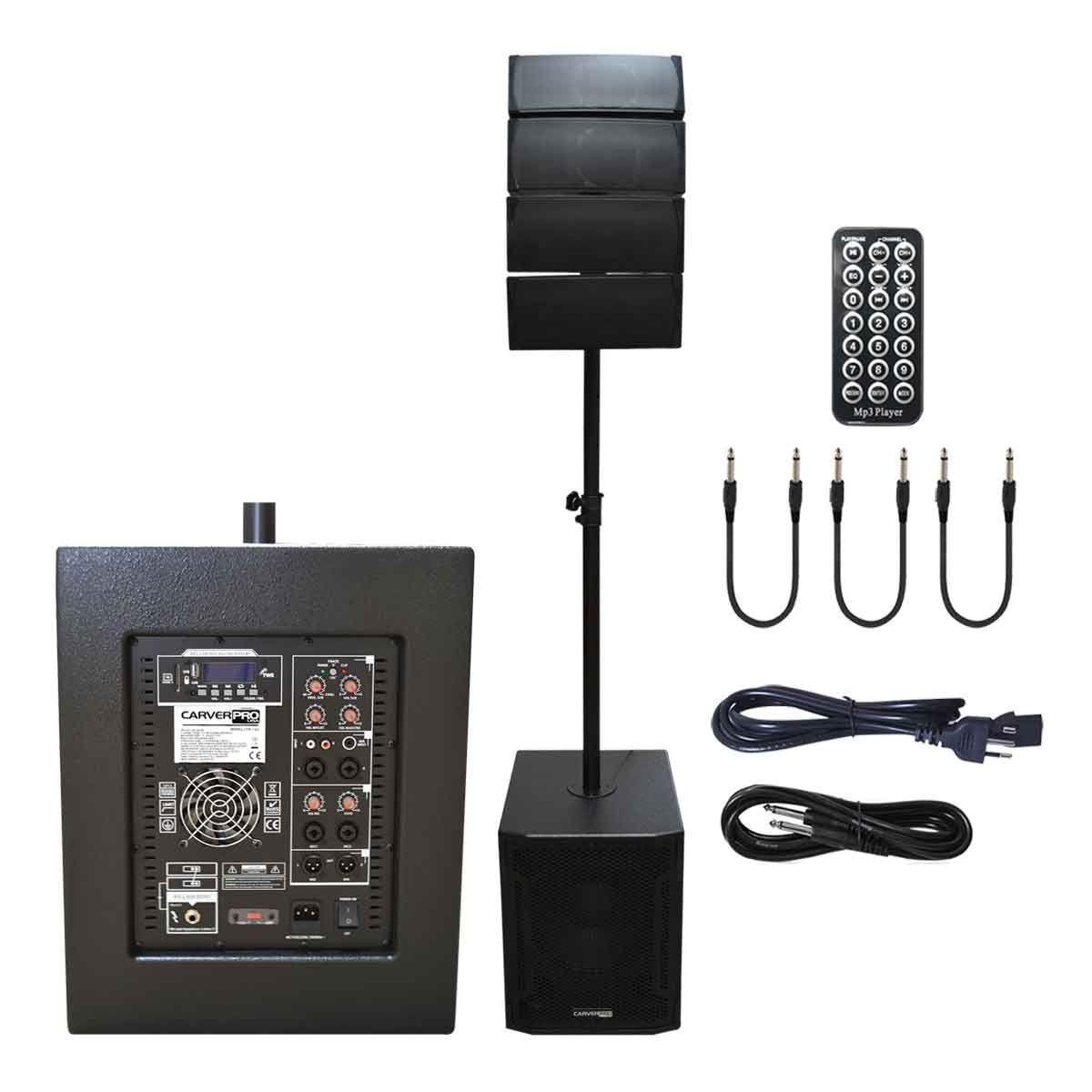 SISTEMA ARRAY SUB12 4 SATS 550W RMS 1500W MAX CARVERPRO CSR 124-5