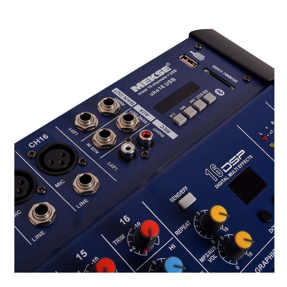 CONSOLA POWER MIXER 16CH BLUETOOTH+ USB UKS-16USB MEKSE-3