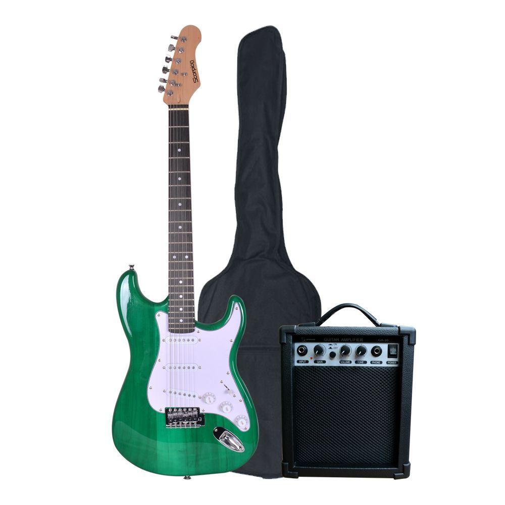 PACK GUITARRA ELECTRICA VERDE PAC-26GR SCORPION-0