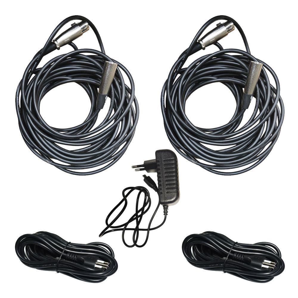 KIT DE AMPLIFICACION MIXER 8 CANALES 2 CAJAS ACTIVAS CARVERPRO 415 BT-7