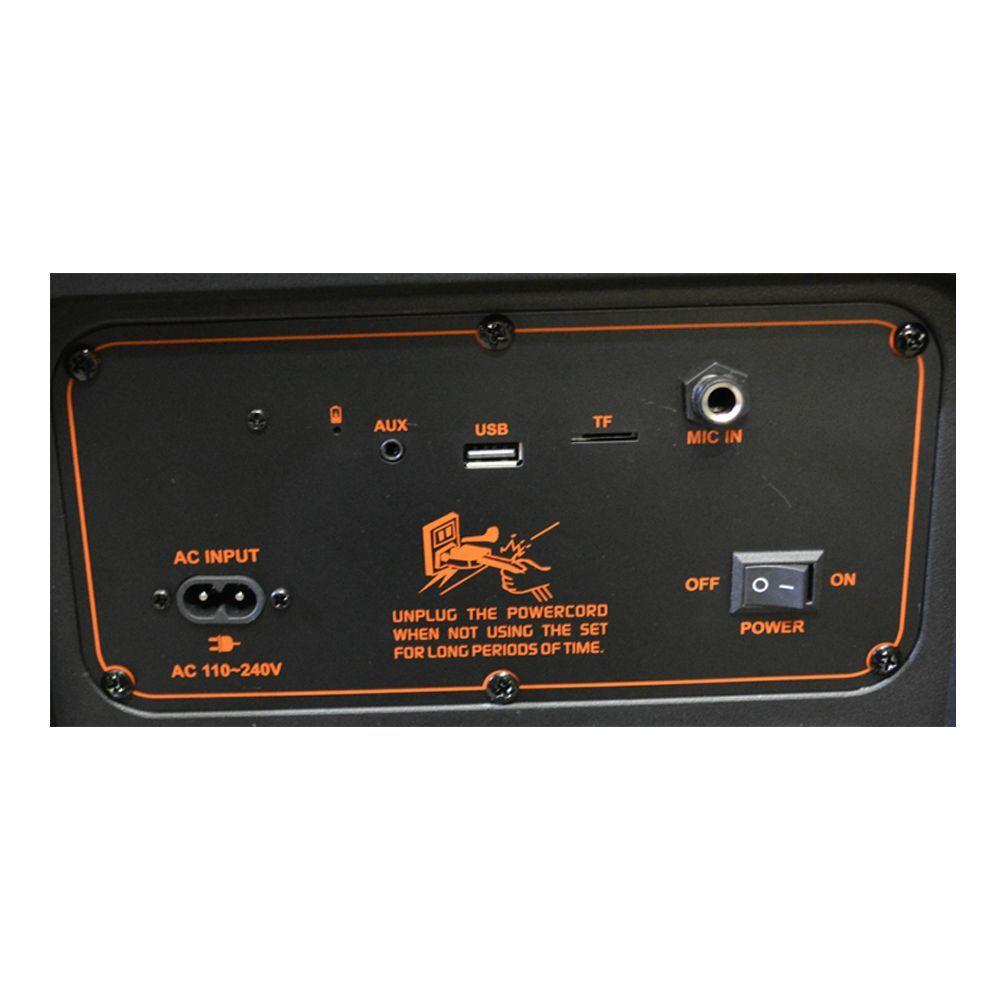 PARLANTE PORTATIL 2X12 50W LEDS MIC BT SING E ZQS12216-4