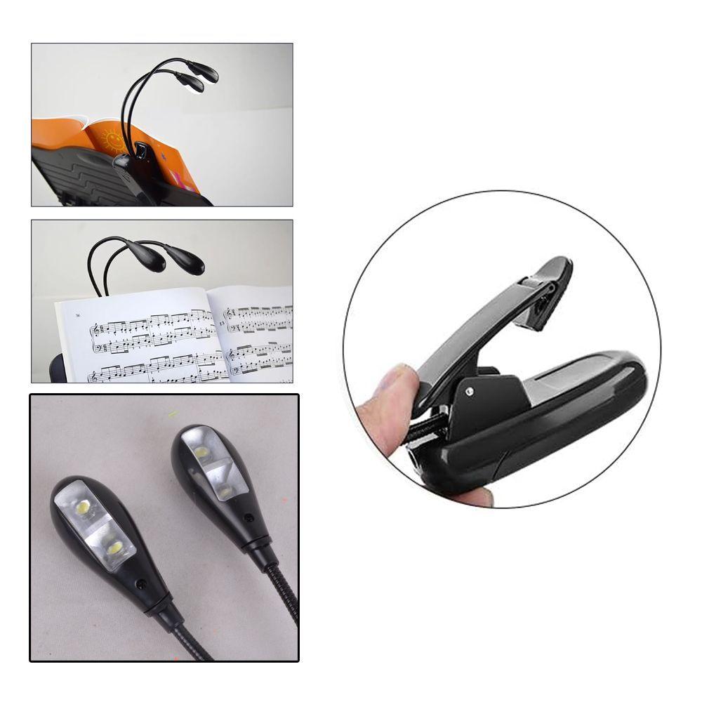 LAMPARA DOBLE 4 LEDS PARA ATRIL PARTITURA MKLED 445 MEKSE-2