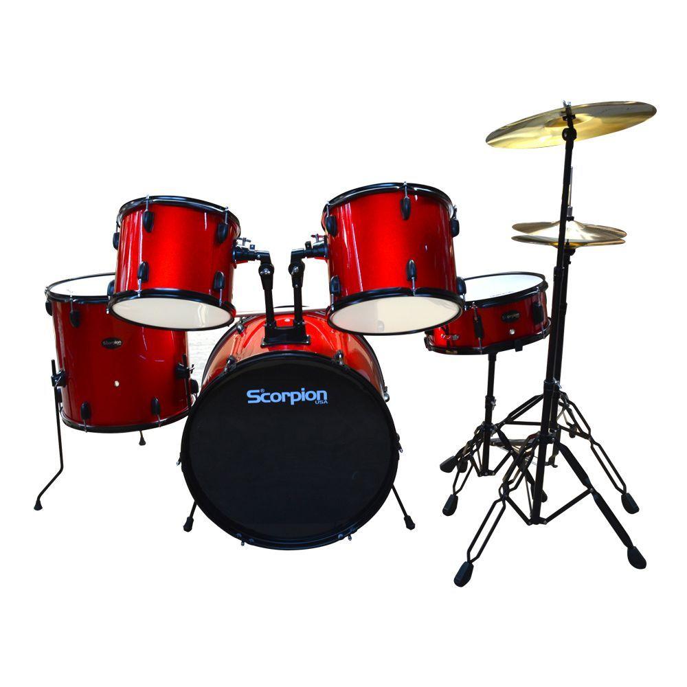 BATERIA DE 5PCS PLATILLO + PISO ROJA MOD.BSC-405/RD SCORPION-0