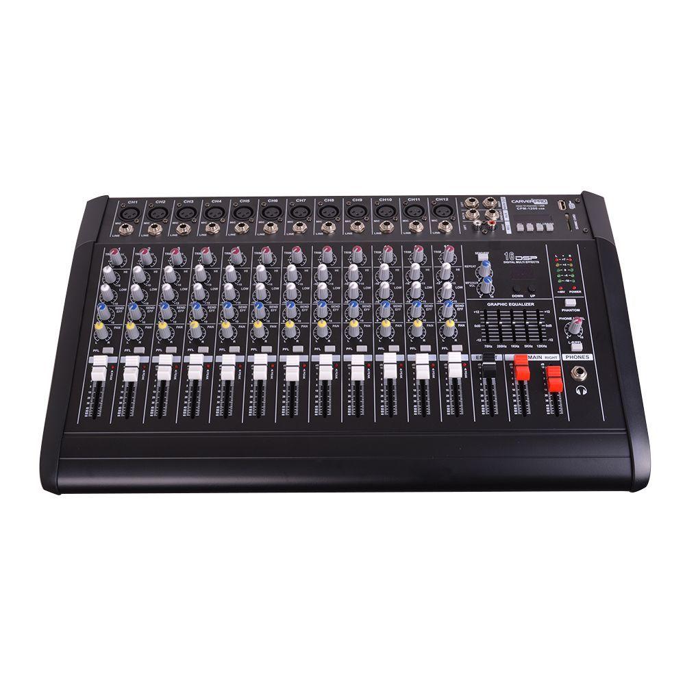CONSOLA POWER MIXER 12CH BLUETOOTH-MP3 CARVERPRO CPM-1200 -1