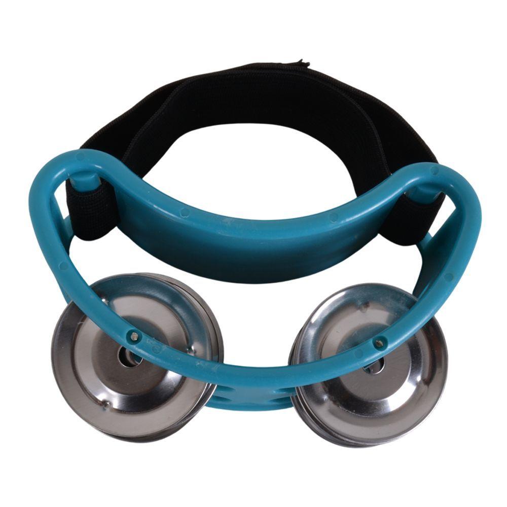 PANDERO PIE 4 SONAJAS ELASTICADO AZUL TR 12 RMX-2
