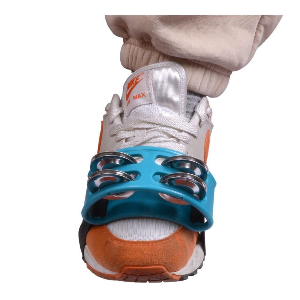PANDERO PIE 4 SONAJAS ELASTICADO AZUL TR 12 RMX-3