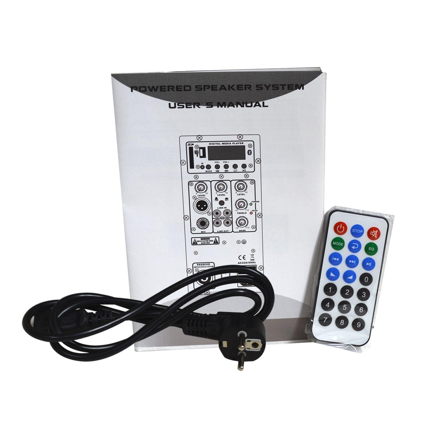 CAJA ACTIVA 8 BLUETOOTH MP3 250W MAX MEK 8ACT MEKSE-3