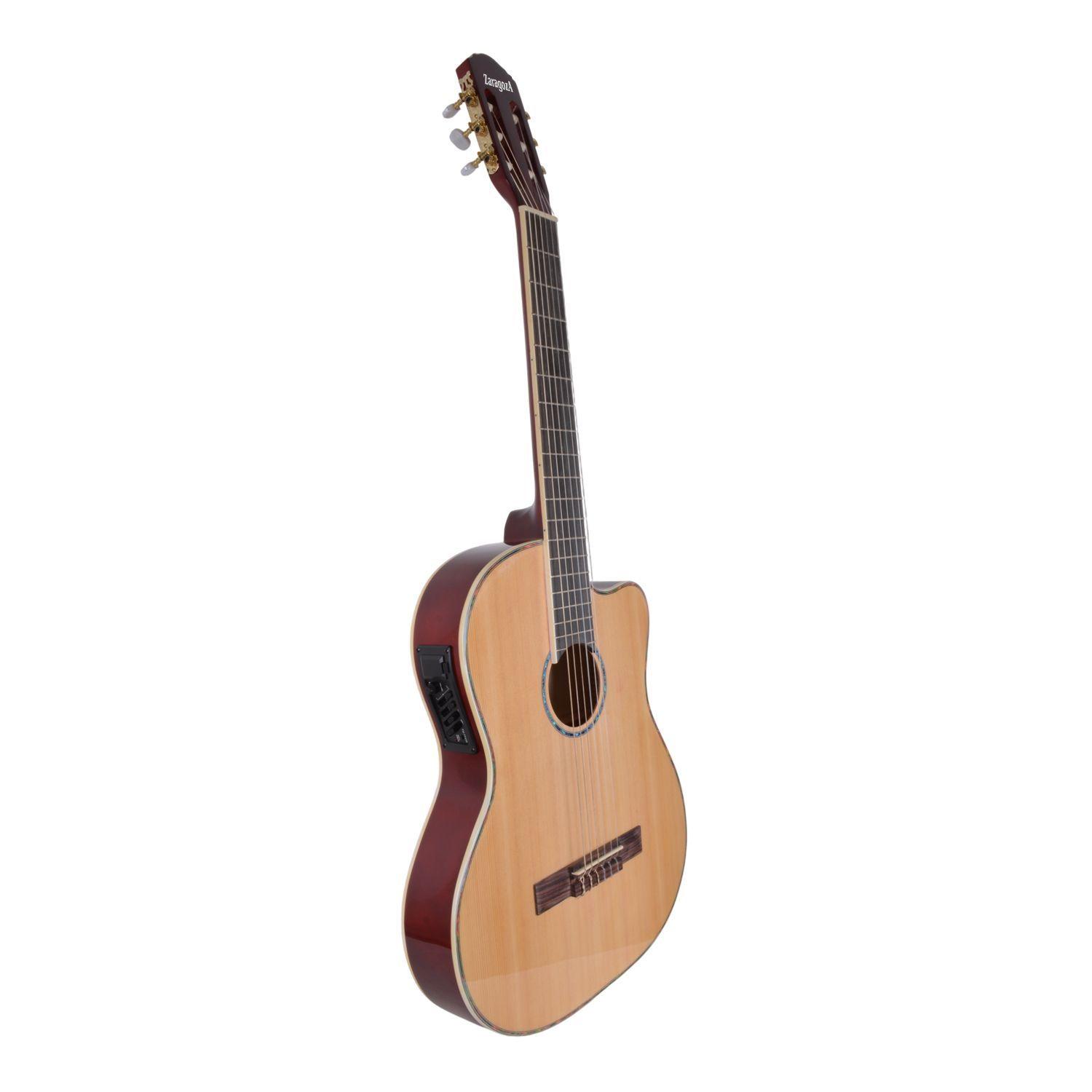 GUITARRA ELECTROACUSTICA NATURAL CUERDAS DE NYLON ZA 551BCEQ N ZARAGOZA-0