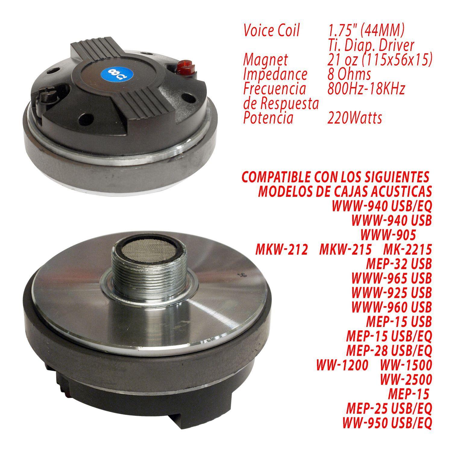DRIVER AGUDO 220W - 8OMHS TLA-120F MEKSE-2