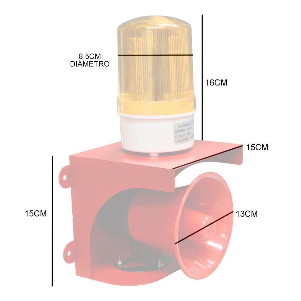 SISTEMA DE ALARMA SIRENA / BALIZA AMBAR 220V CIBERXLINK-4