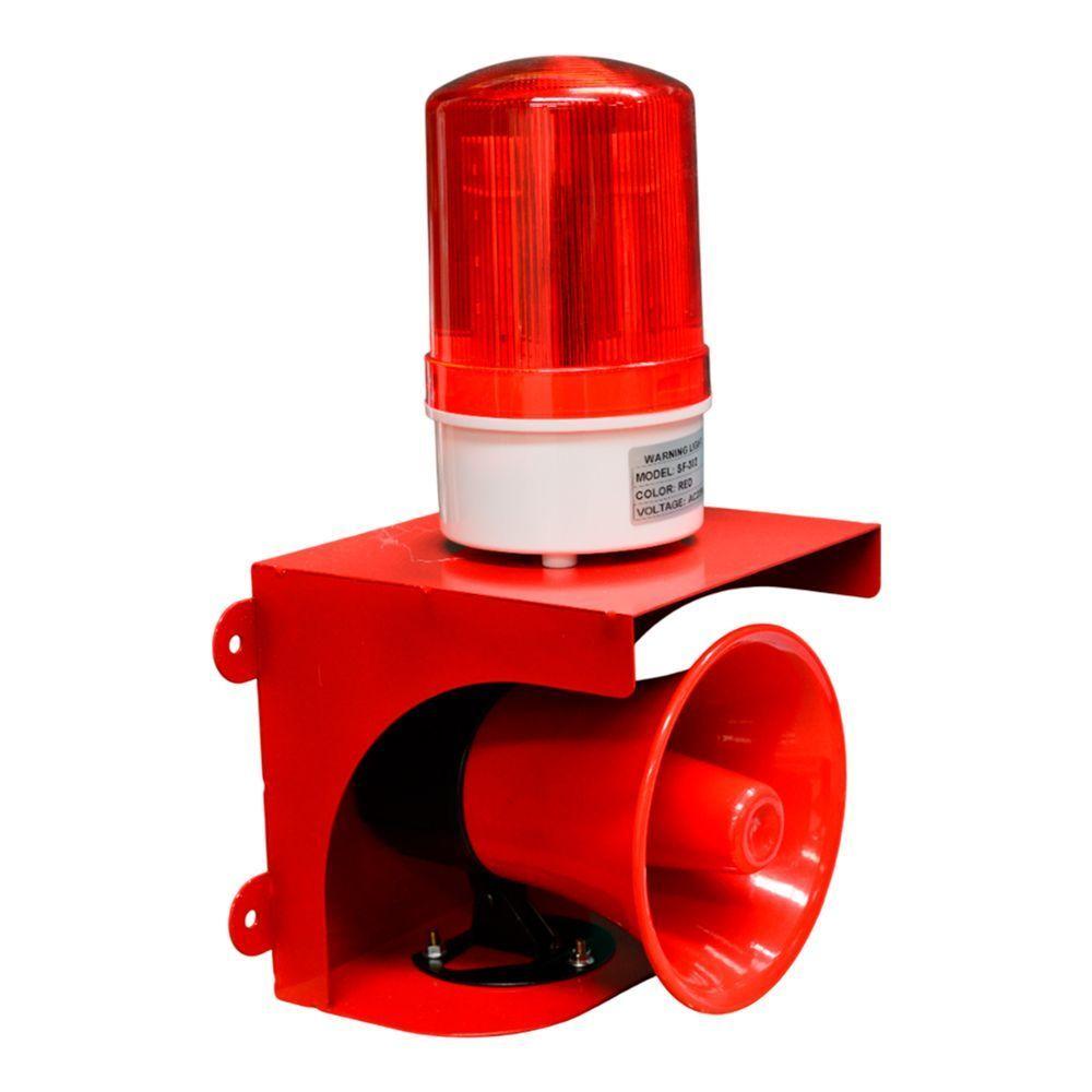 SISTEMA DE ALARMA SIRENA / BALIZA ROJA 220V CIBERXLINK -0