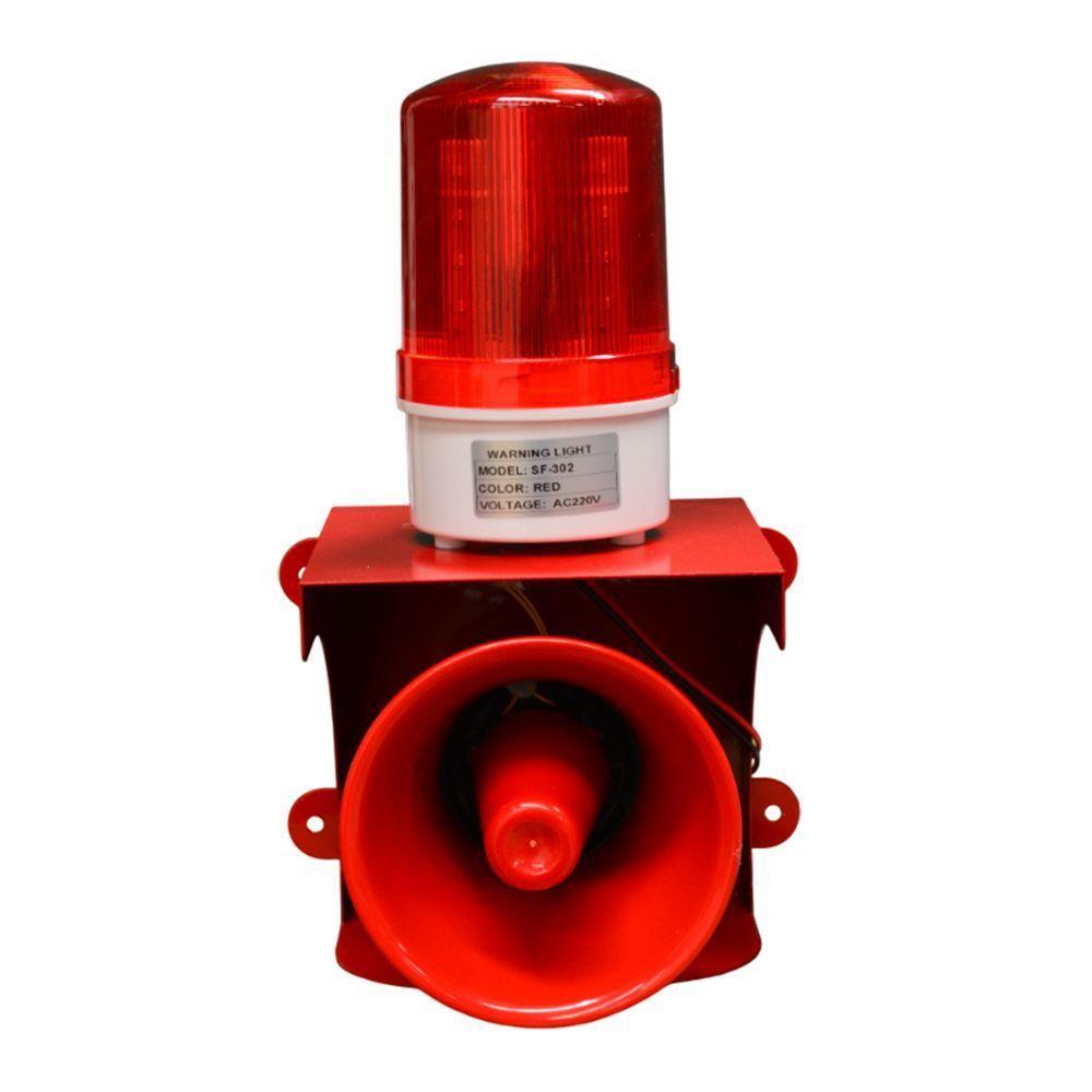 SISTEMA DE ALARMA SIRENA / BALIZA ROJA 220V CIBERXLINK -1