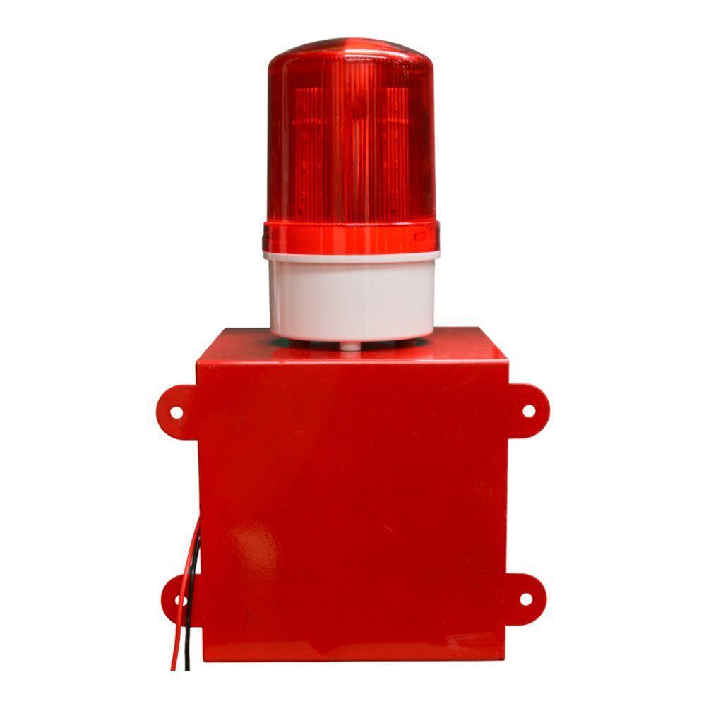 SISTEMA DE ALARMA SIRENA / BALIZA ROJA 220V CIBERXLINK -2