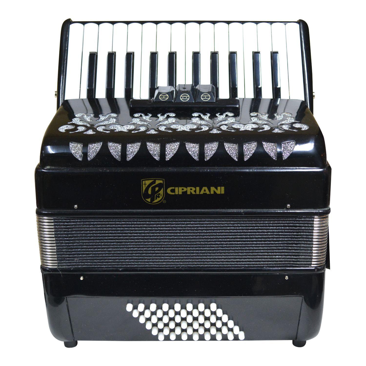 ACORDEON 48 BAJOS 3 REGISTROS NEGRA CPA-48-3NR CIPRIANI-1
