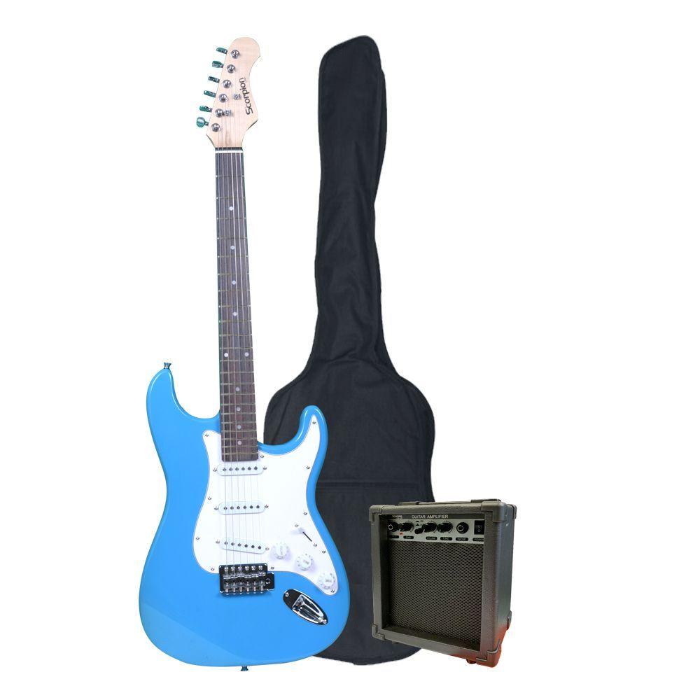 PACK GUITARRA ELECTRICA AZUL PAC-6 BL SCORPION-0