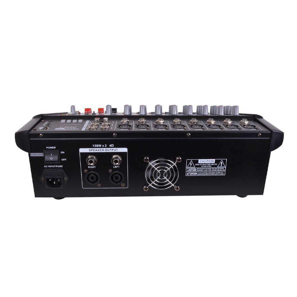 CONSOLA POWER MIXER 8CH BLUETOOTH-MP3 CARVERPRO CPM-800-2