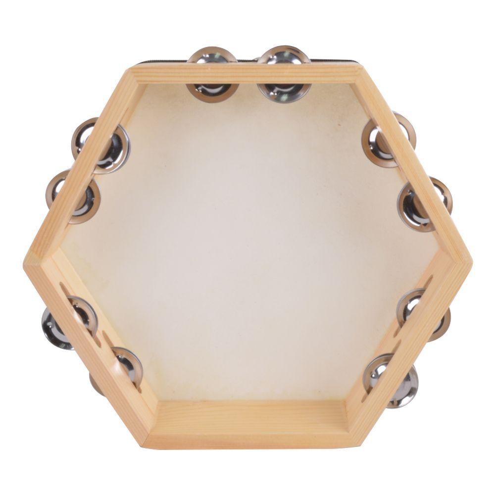 PANDERETA HEXAGONAL 10 PULGADAS FOLCKORE PAX 10 RMX-2