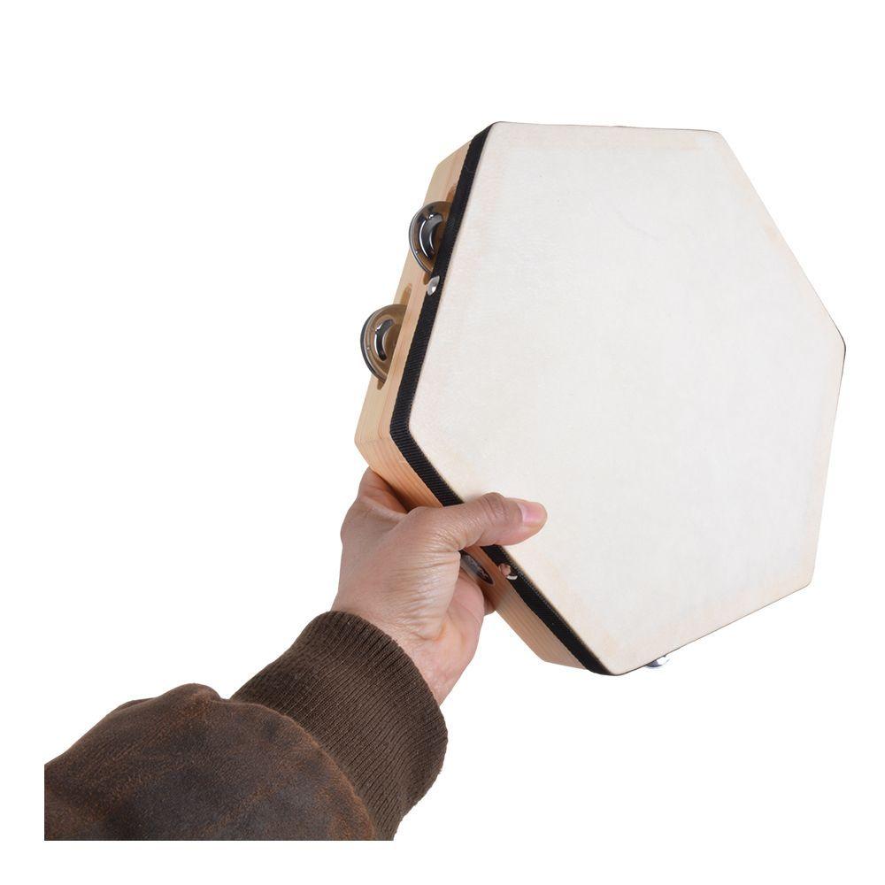 PANDERETA HEXAGONAL 10 PULGADAS FOLCKORE PAX 10 RMX-4