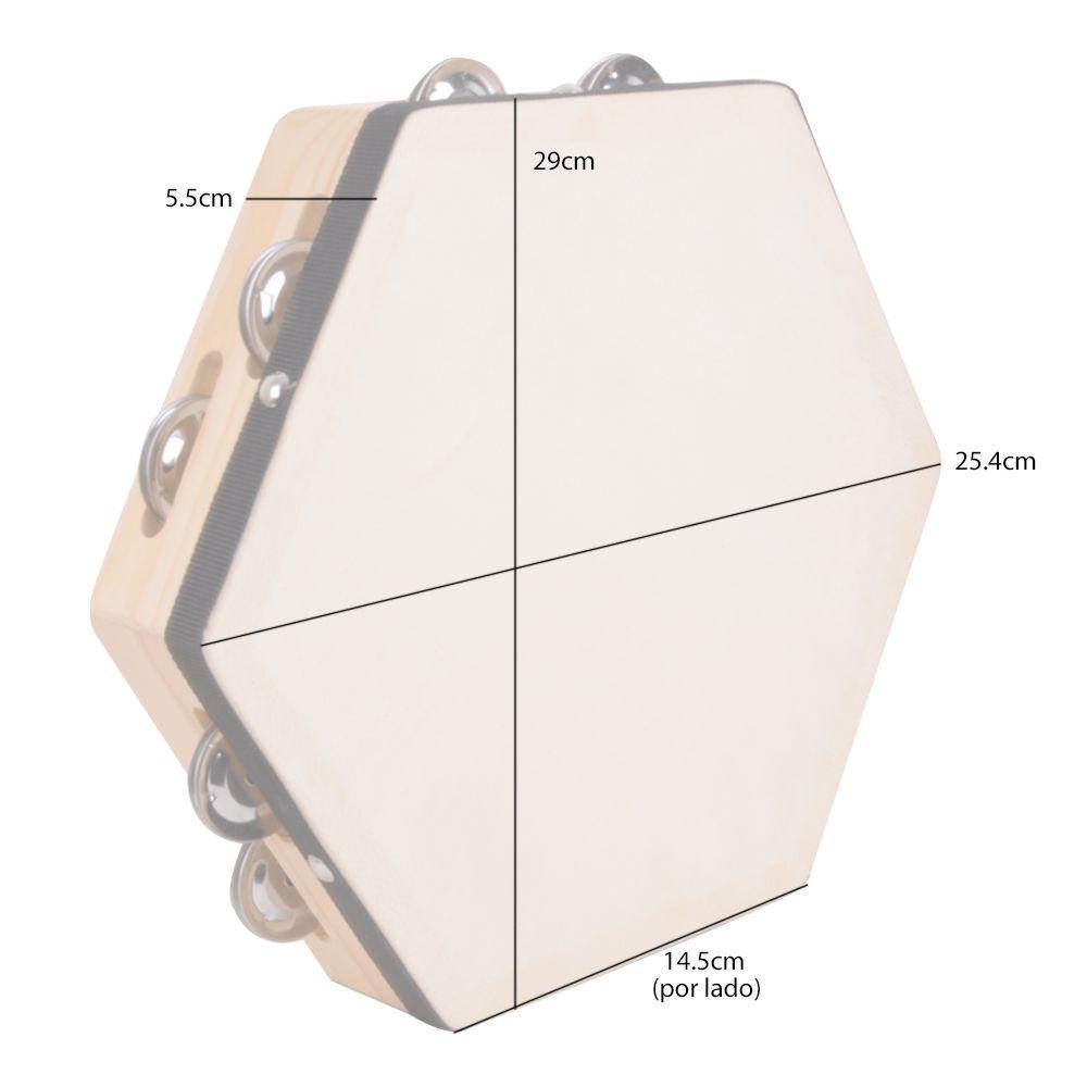 PANDERETA HEXAGONAL 10 PULGADAS FOLCKORE PAX 10 RMX-5