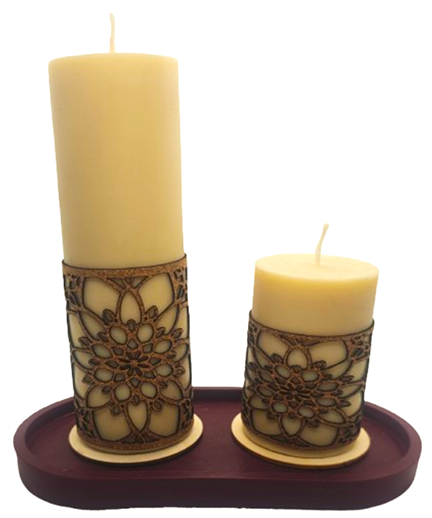 Set Velas Flor de Loto Aroma Coco Vainilla con Base Mix de ceras-0