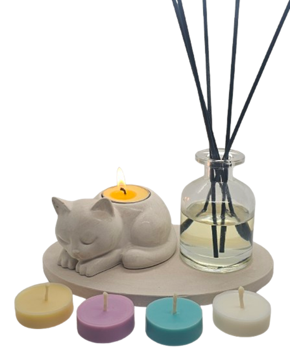 Set Difusor Minino mas 50 ml Aceite Aromatico Citricos-0