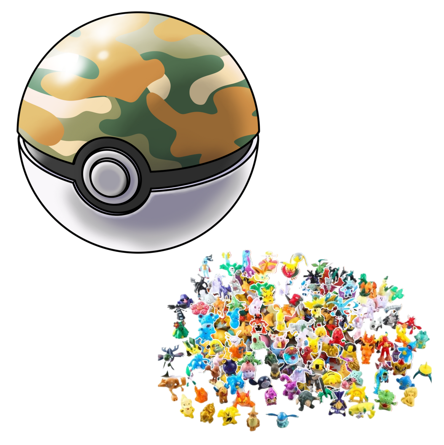 Pokebola con 24 figuras - Safari Ball - Bola de safari-0
