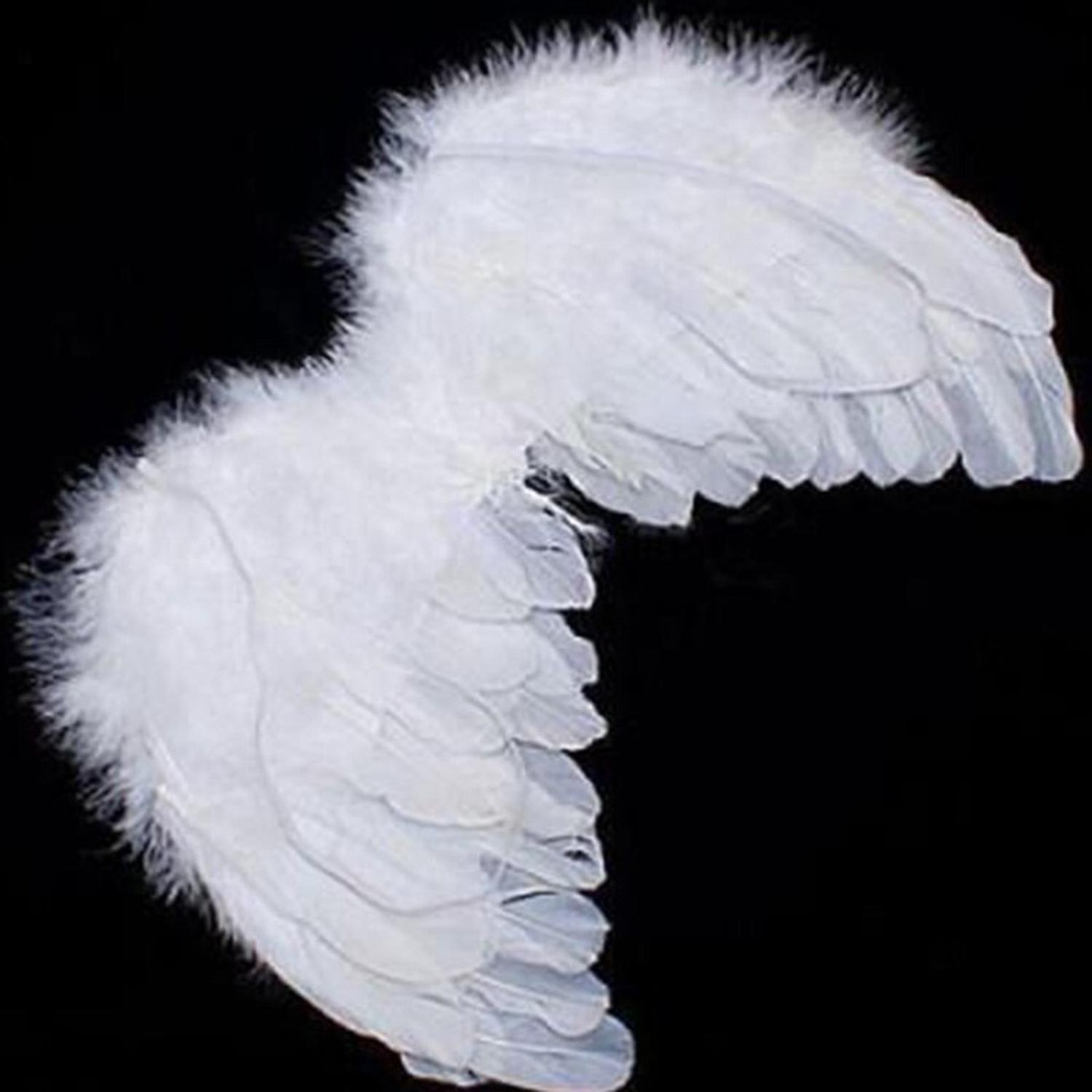 Alas de Angel de Plumas más aureola- Blancas - Bebé-2
