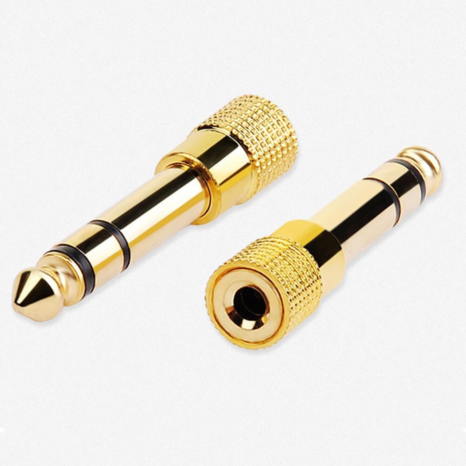 Adaptador Plus 6.5mm-h Int A 3.5mm-m Out Stereo-3