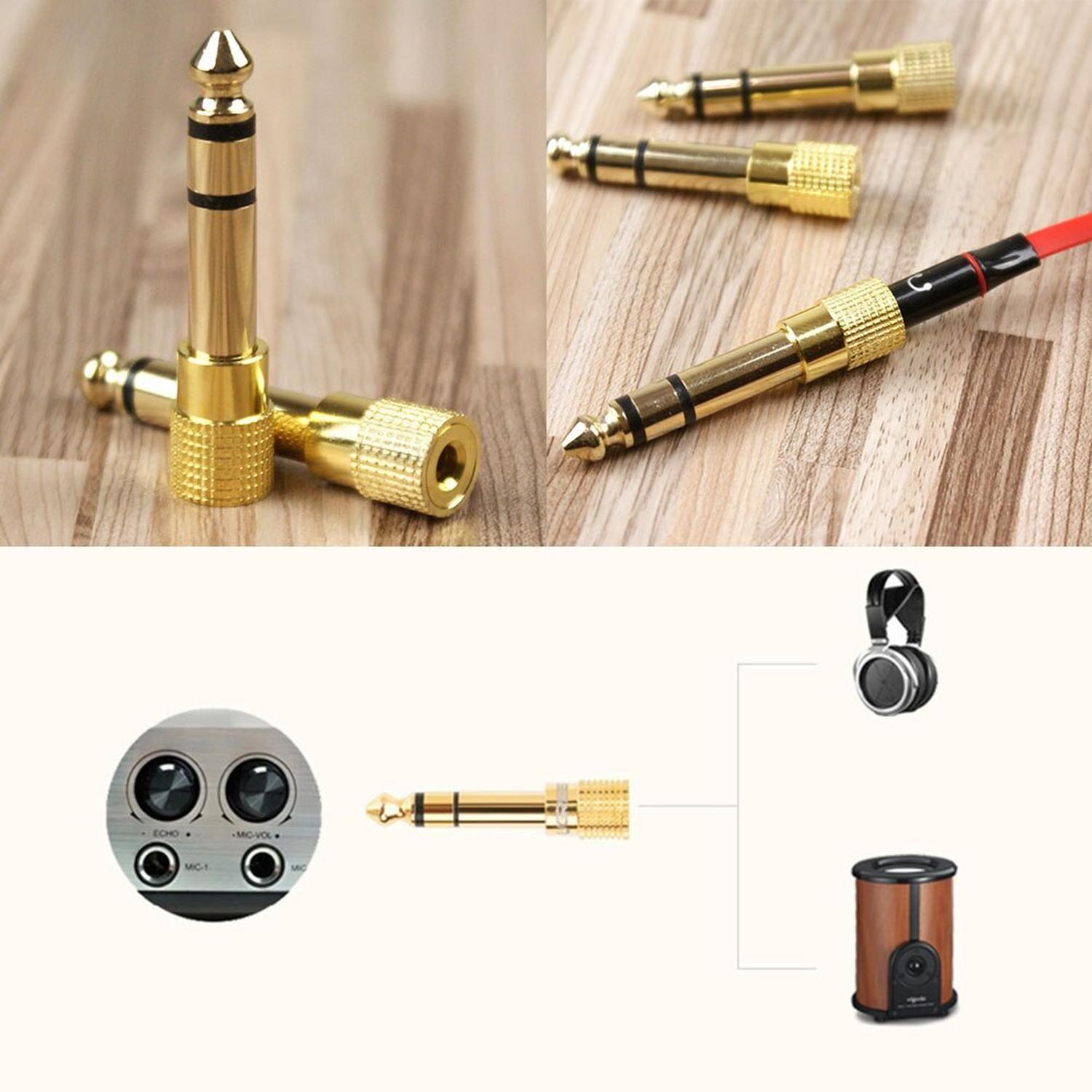 Adaptador Plus 6.5mm-h Int A 3.5mm-m Out Stereo-4