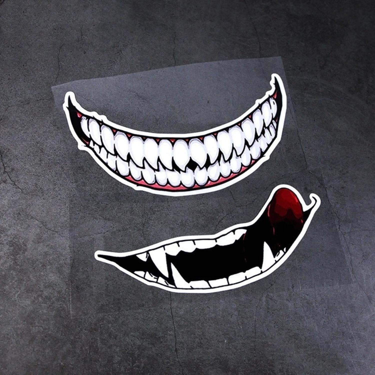 1 Sticker Casco Moto - Venom - Sonrisa - Pequeña-4