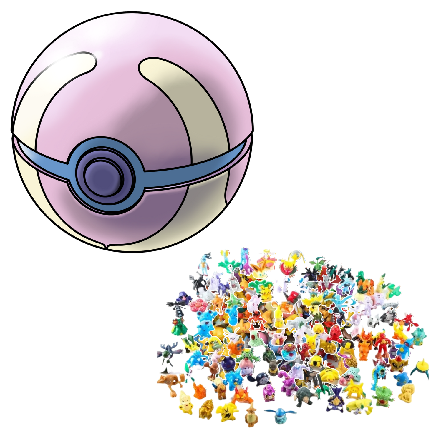 Pokebola con 24 figuras - Heal Ball - Bola de curación-0