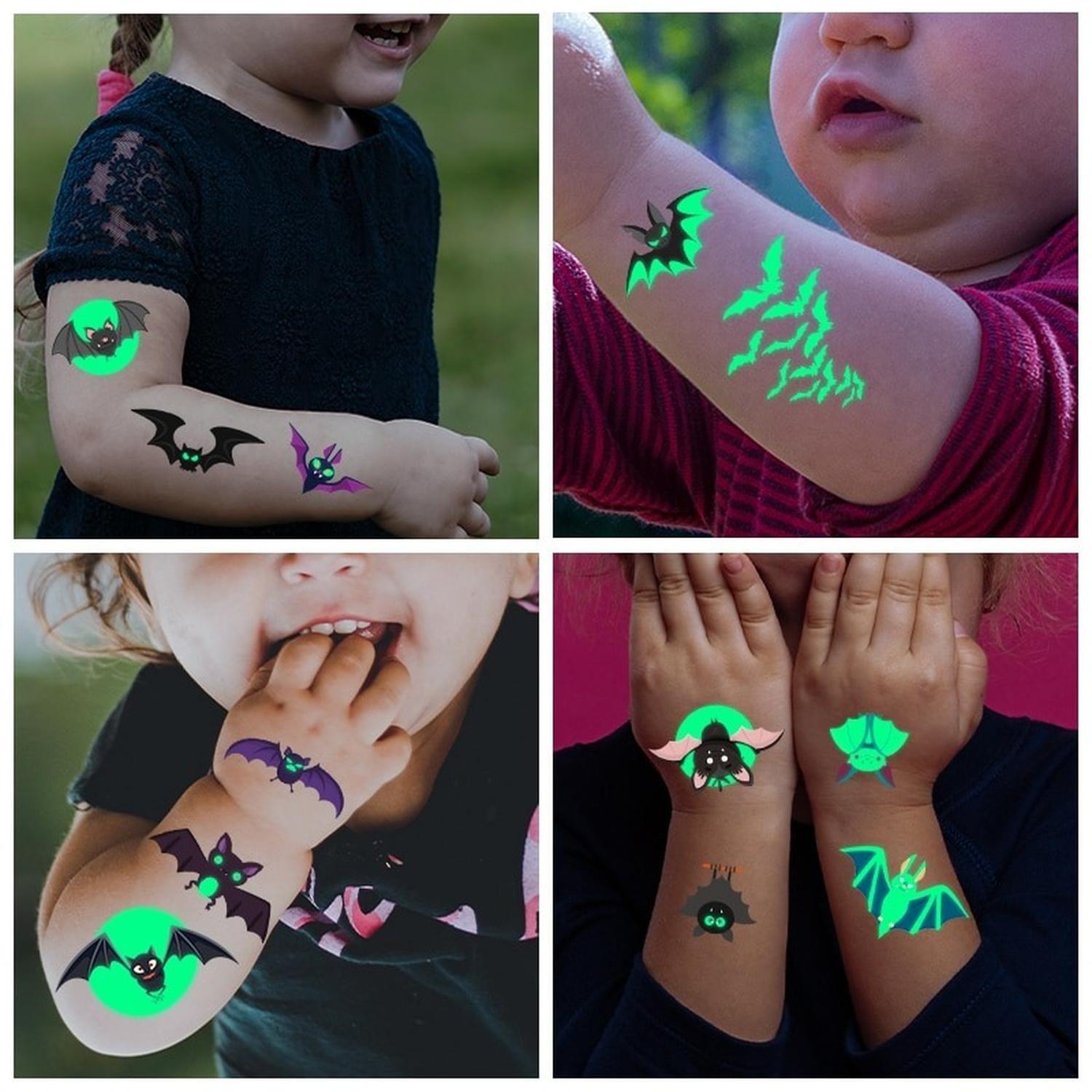 Tatuaje Fluorescente Murciélagos Y020-4