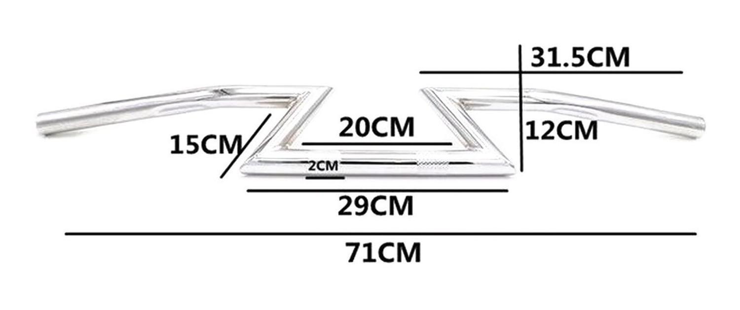 Manubrio Chopper - Tipo Z Cromado-3