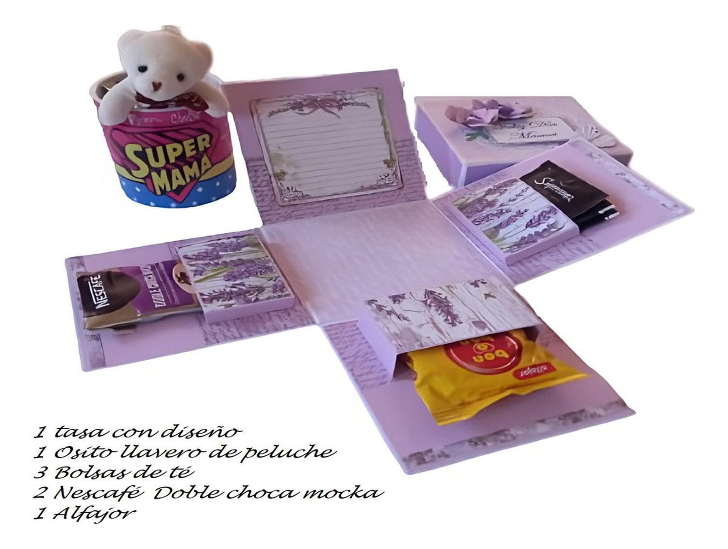 Caja Para Regalo - Día De La Madre - Azul-3