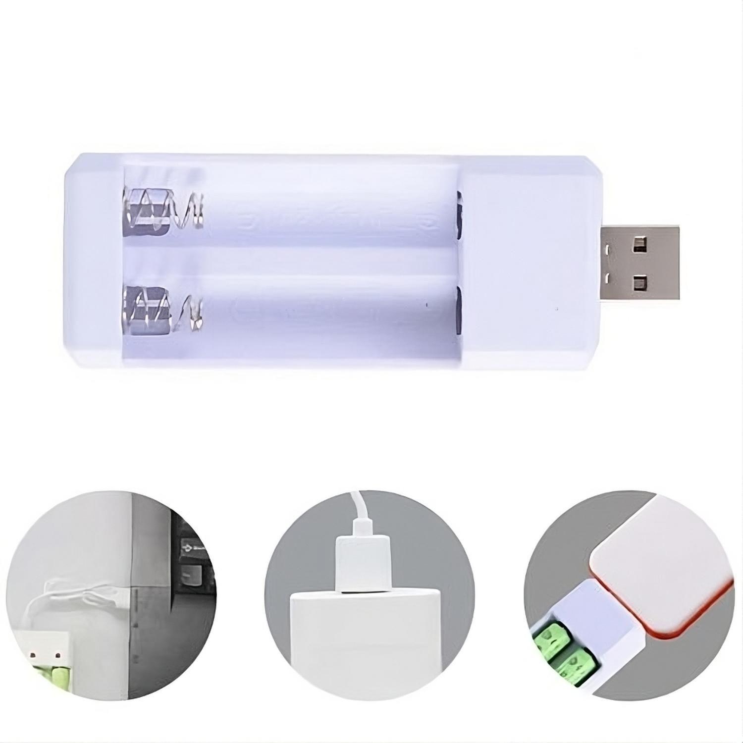Cargador USB para Pilas AA y AAA para 2 Unidades-4