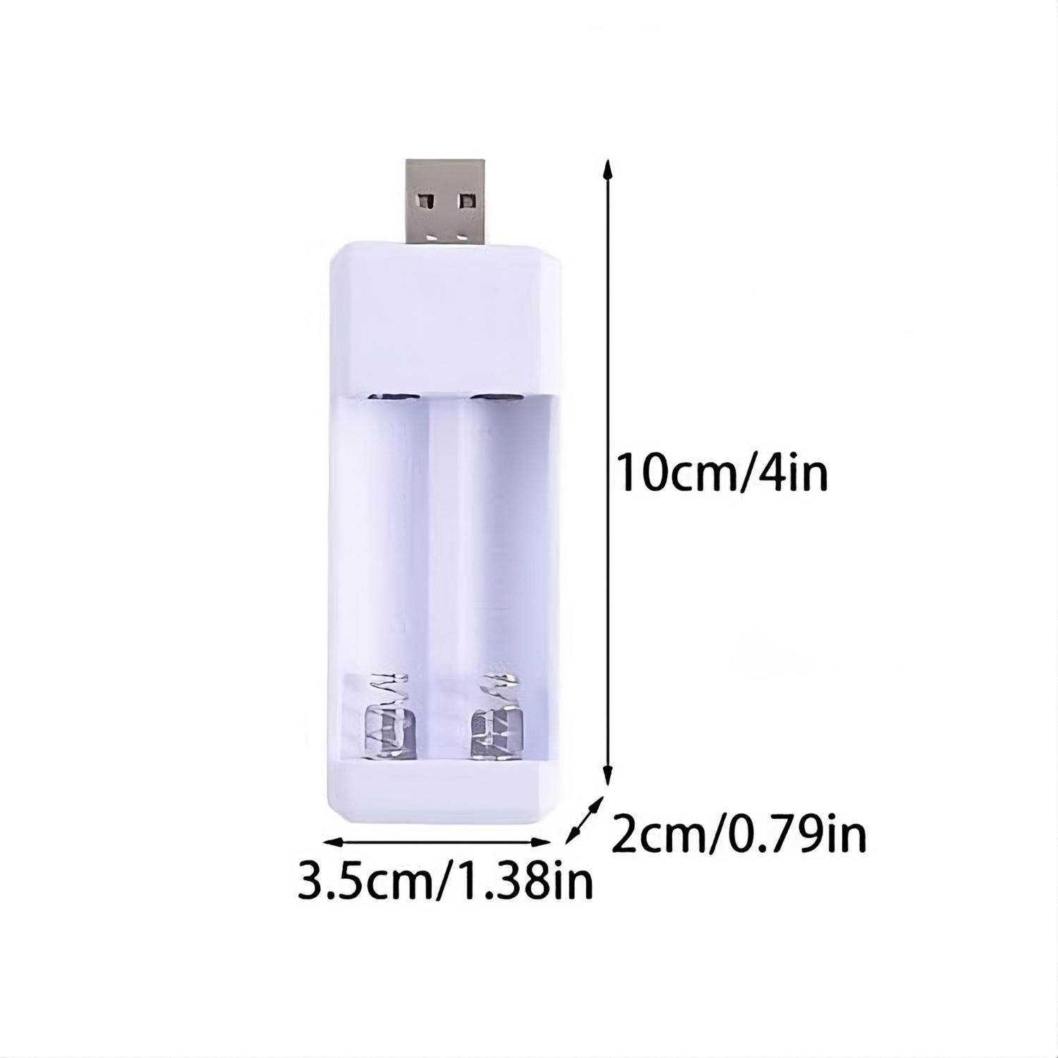 Cargador USB para Pilas AA y AAA para 2 Unidades-6