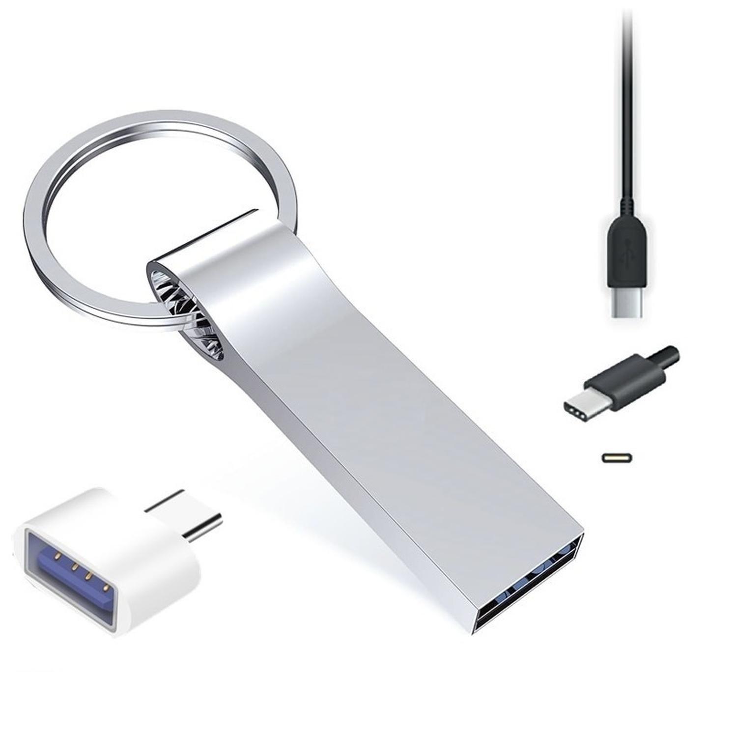Pendrive Llavero 2tb + Adaptador Usb A Tipo C-0