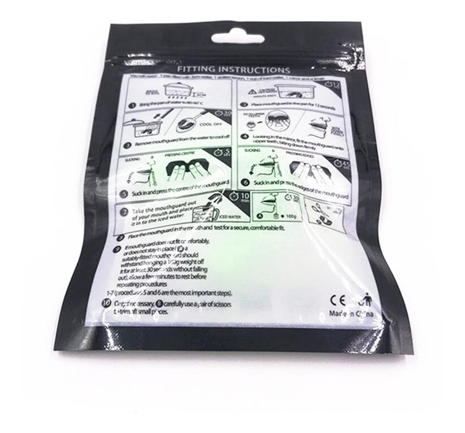 Protector Bucal Dientes Boxeo Rugby - Negro-2
